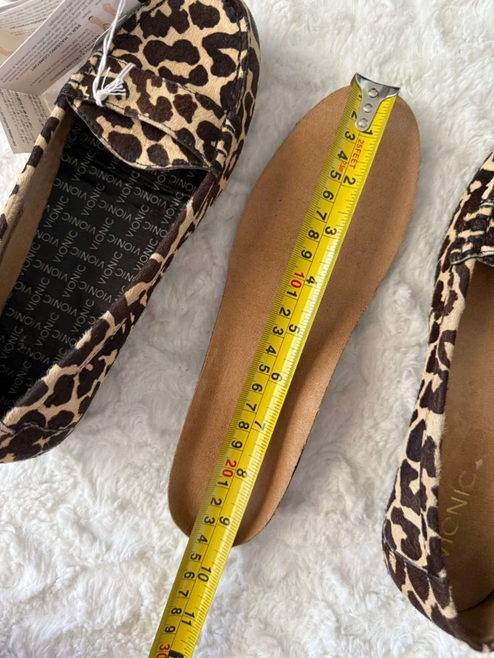 NEW VIONIC Larrun Calf Hair Leopard Print Loafers Slip-On Flats - Picture 9 of 13